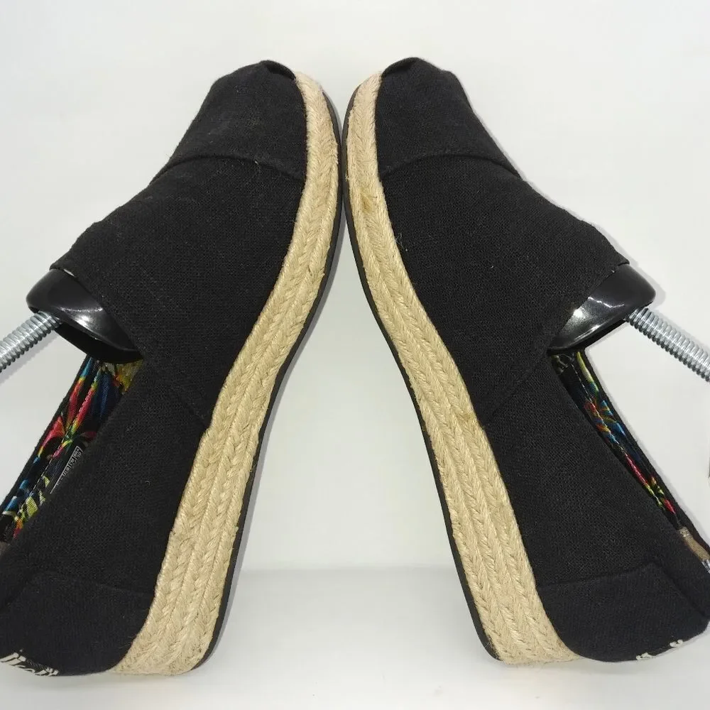Bobs By Skechers Highlight High Jinx‎ Espadrilles Women's Size 9.5 Black, Tan